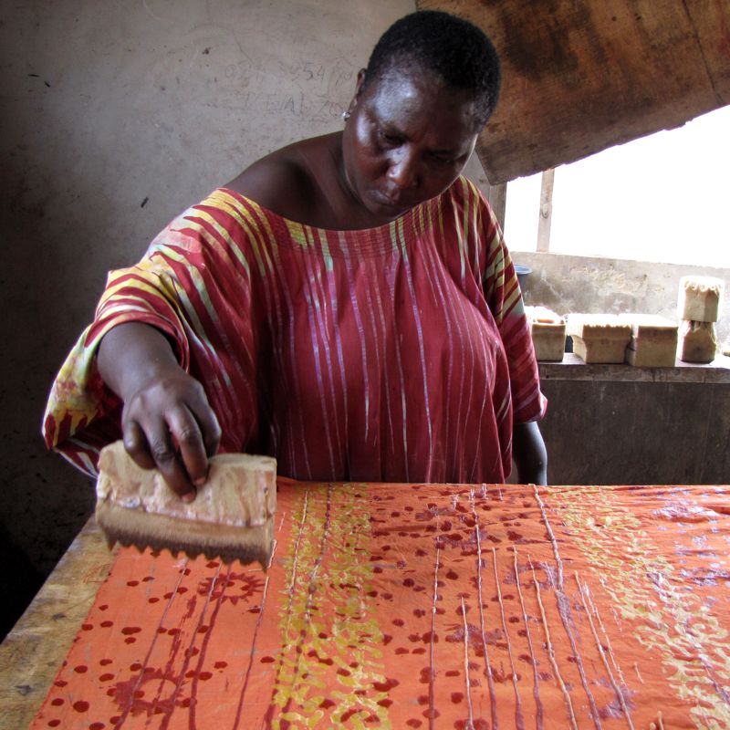 Hand-dyed batik fabric